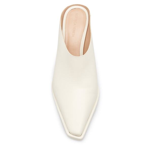 Bottega Veneta Tex Mule White IT37 US7  Sculptural Block Heel Italy NEW Rare - Picture 6 of 16